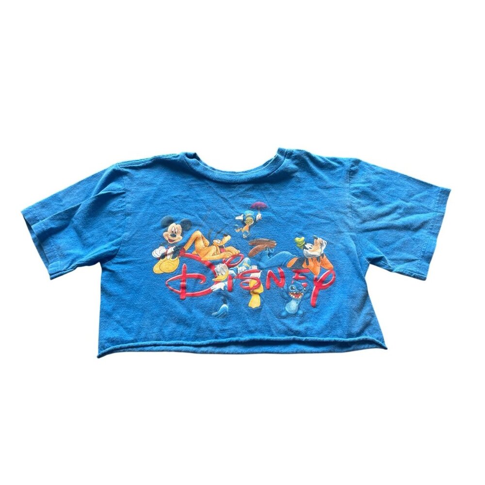 Disney Store Y2K short sleeve Mickey & Friends cropped tee top small